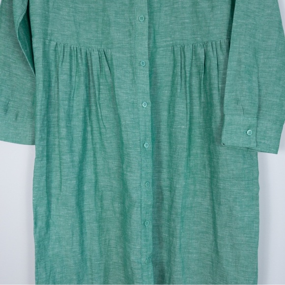 NWT TUCKERNUCK Sea Green Lydell Linen Blend Maxi Dress - Picture 8 of 15